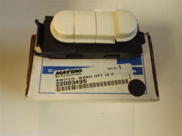 Maytag Washer 22003495 Switch, Wash Opt (4 Pos.bsq) NEW IN BOX Maytag Washer 22003495 Switch, Wash Opt (4 Pos.bsq) NEW IN BOX